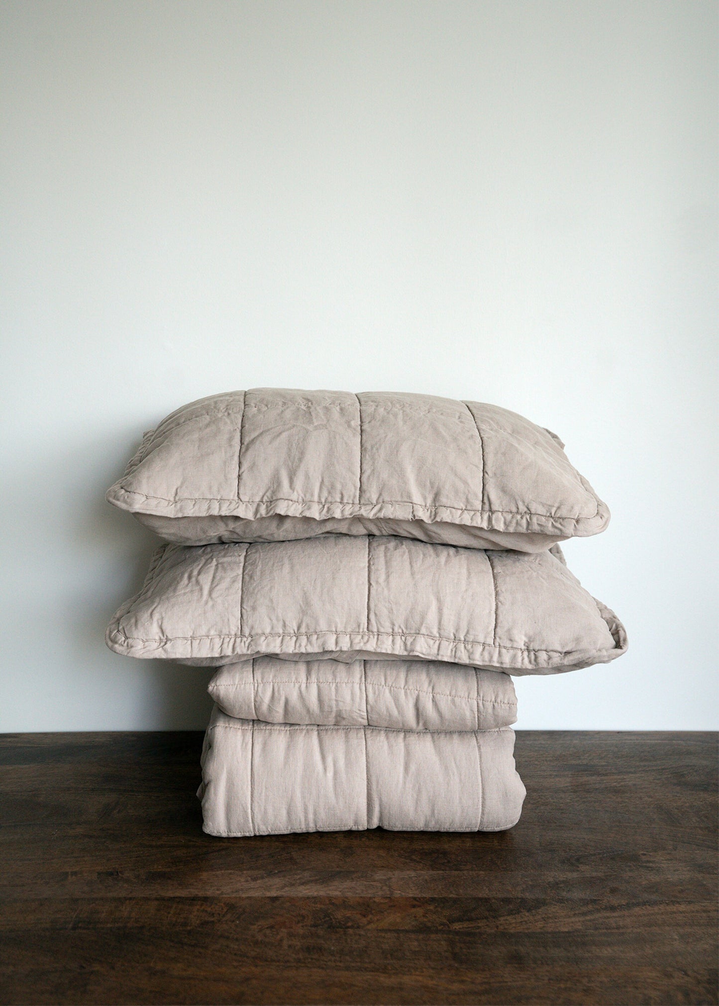 The Linen Quilted Sham Set