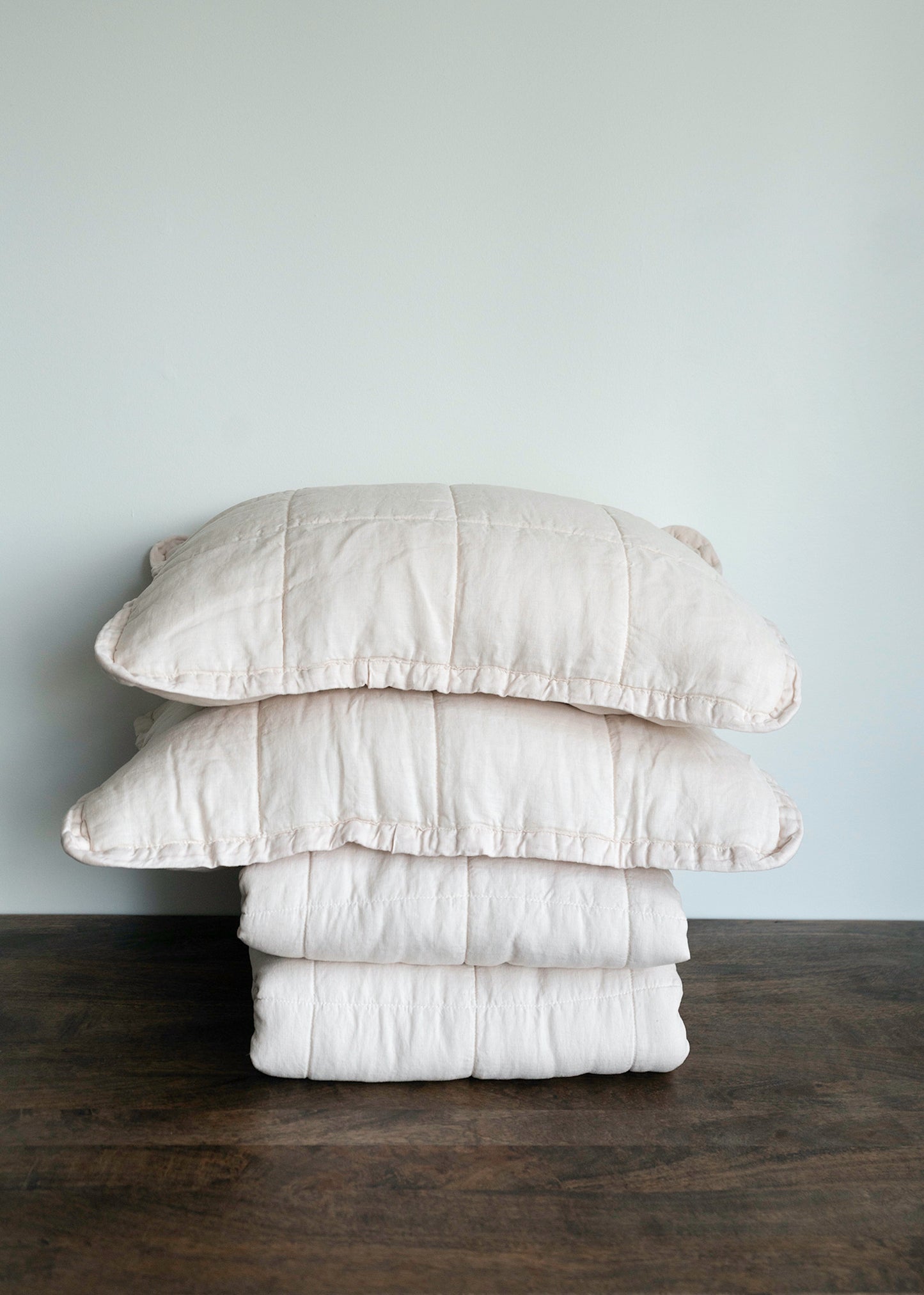 The Linen Quilted Sham Set