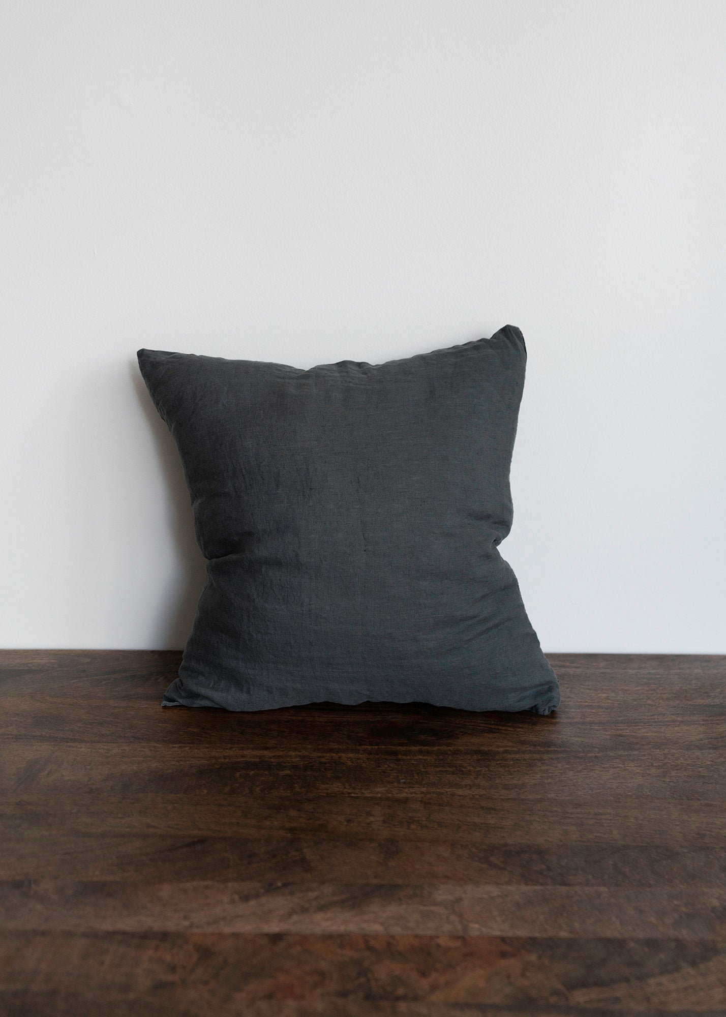 Grey Cushion Cover - European Linen - Clementine Threads