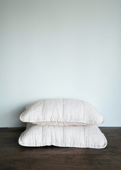 The Linen Quilted Sham Set