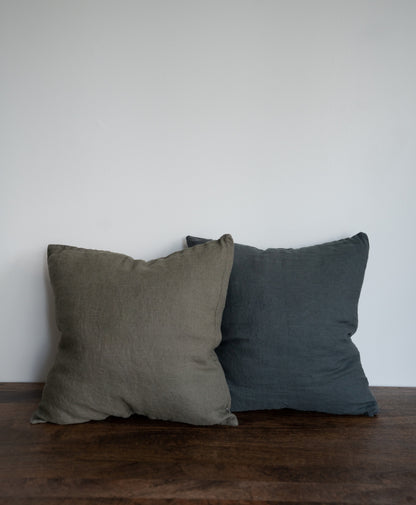 Charcoal Linen Cushion Cover